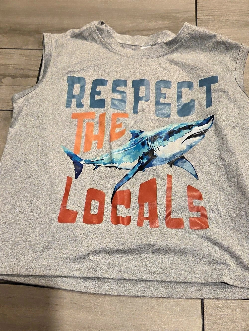 Kids Graphic Shark Tank Gray